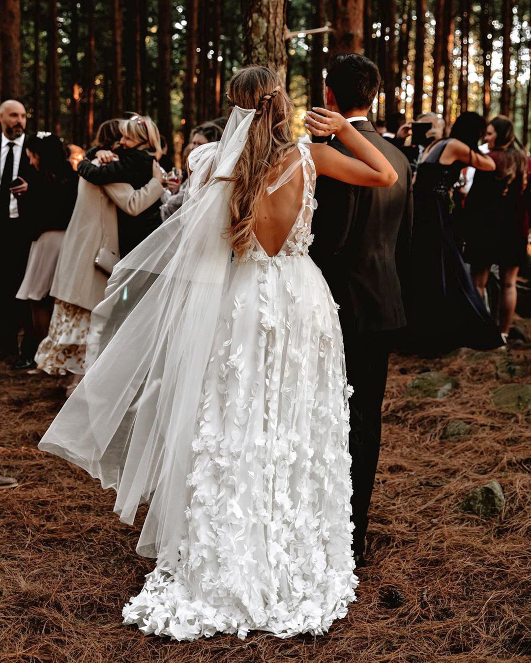 fall wedding dresses a line floral appliques commischadurrantphotography