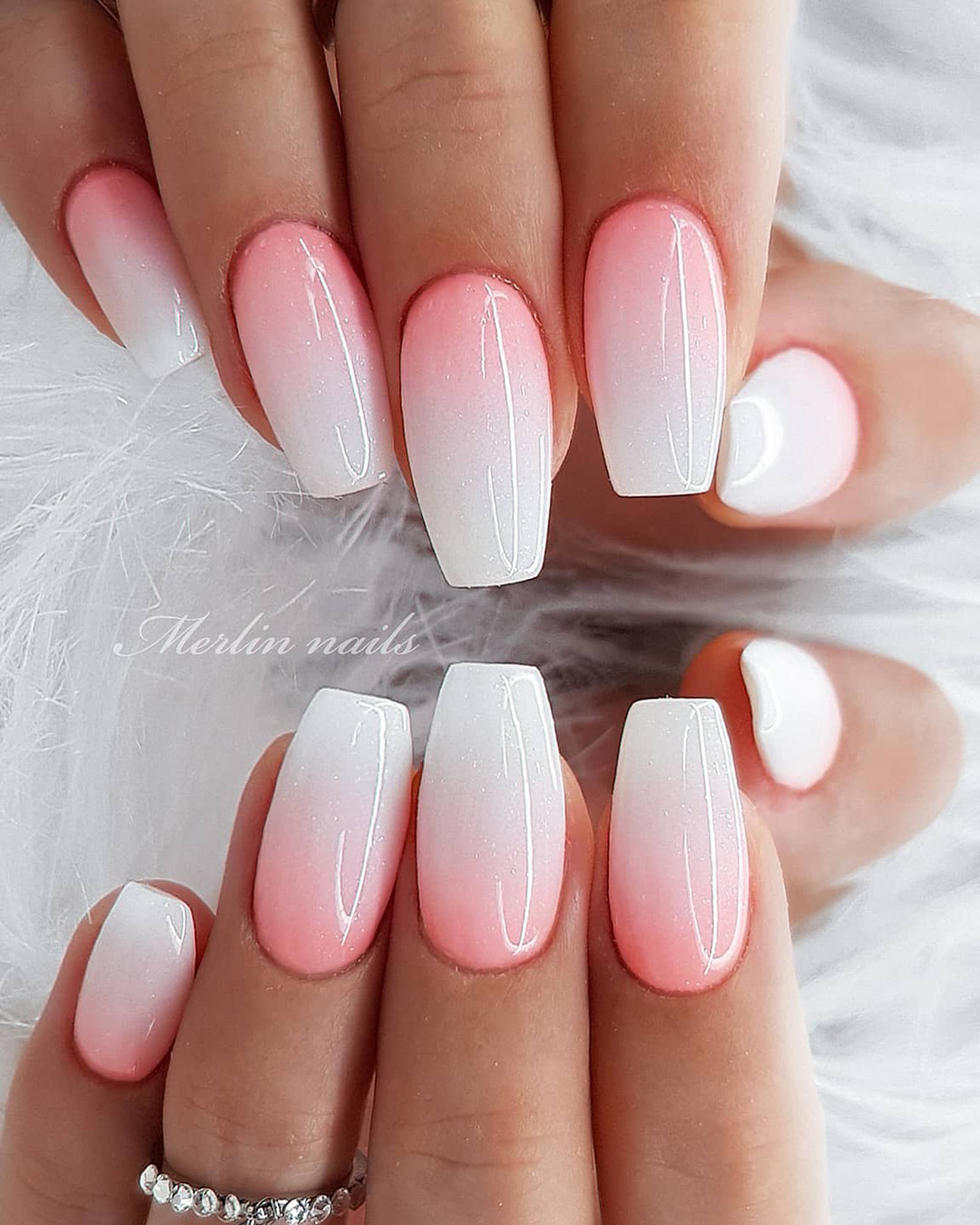 french wedding nails ombre pink white merlin_nails