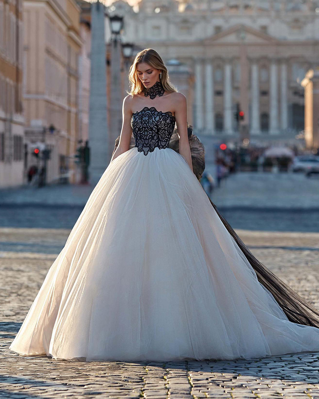 gothic wedding dresses with white strapless neckline ball gown nicole milano