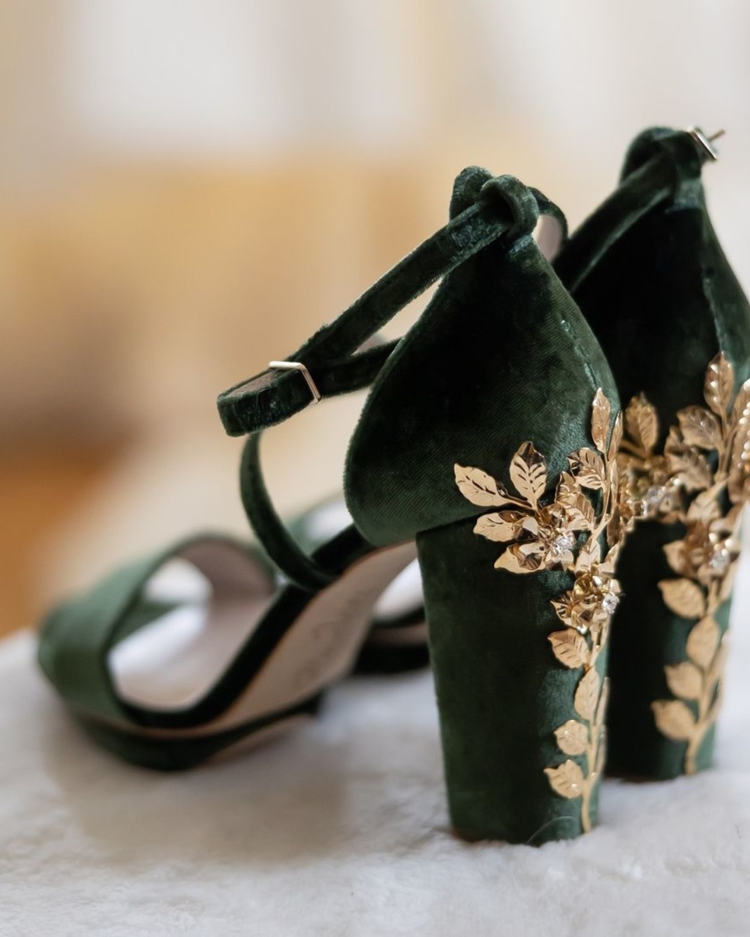 green wedding shoes heels