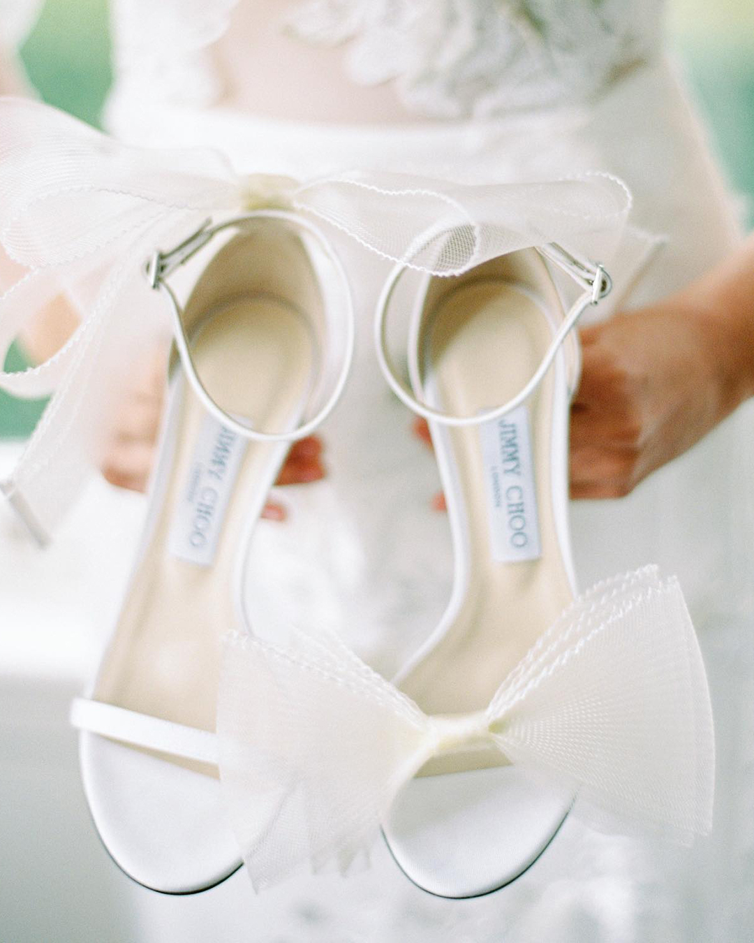 white bridal jimmy choo