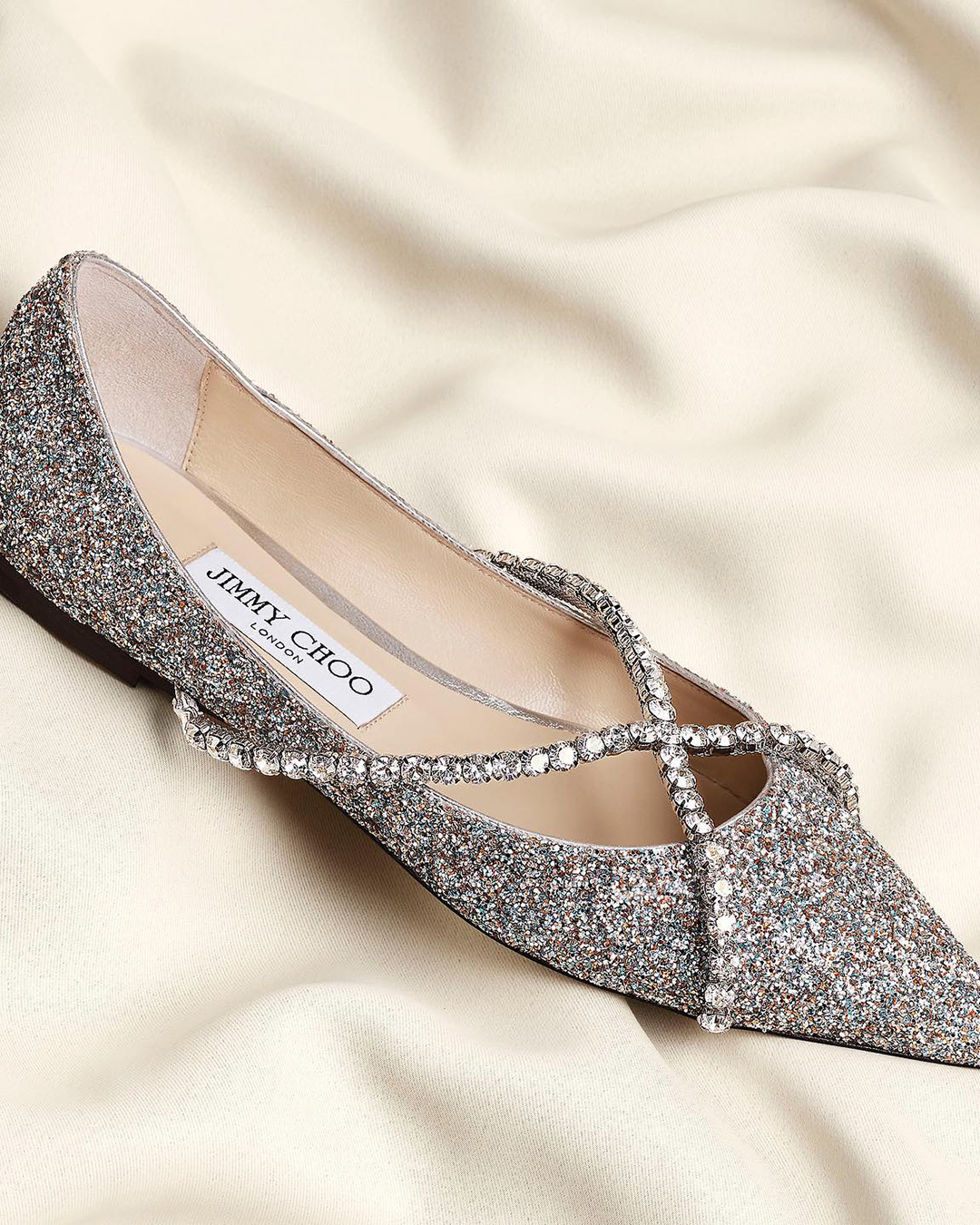 jimmy choo wedding shoes silver flats