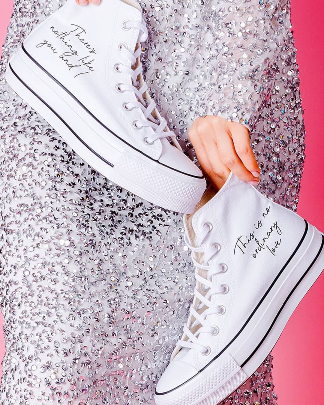 non traditional wedding shoes with signature white comfortable wedding_converse