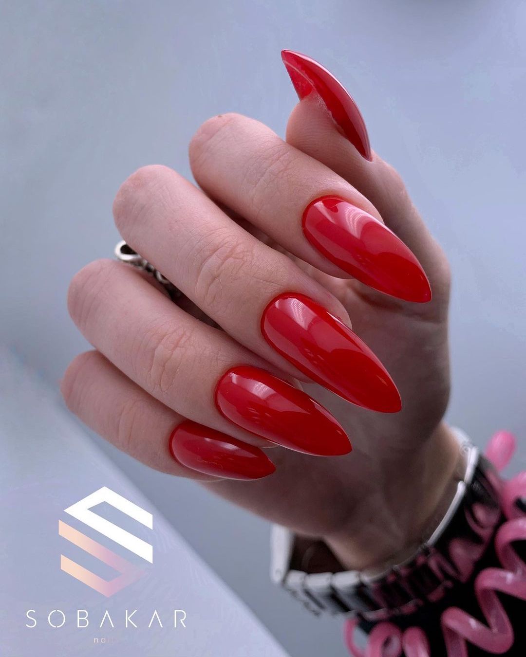 red wedding nails classic