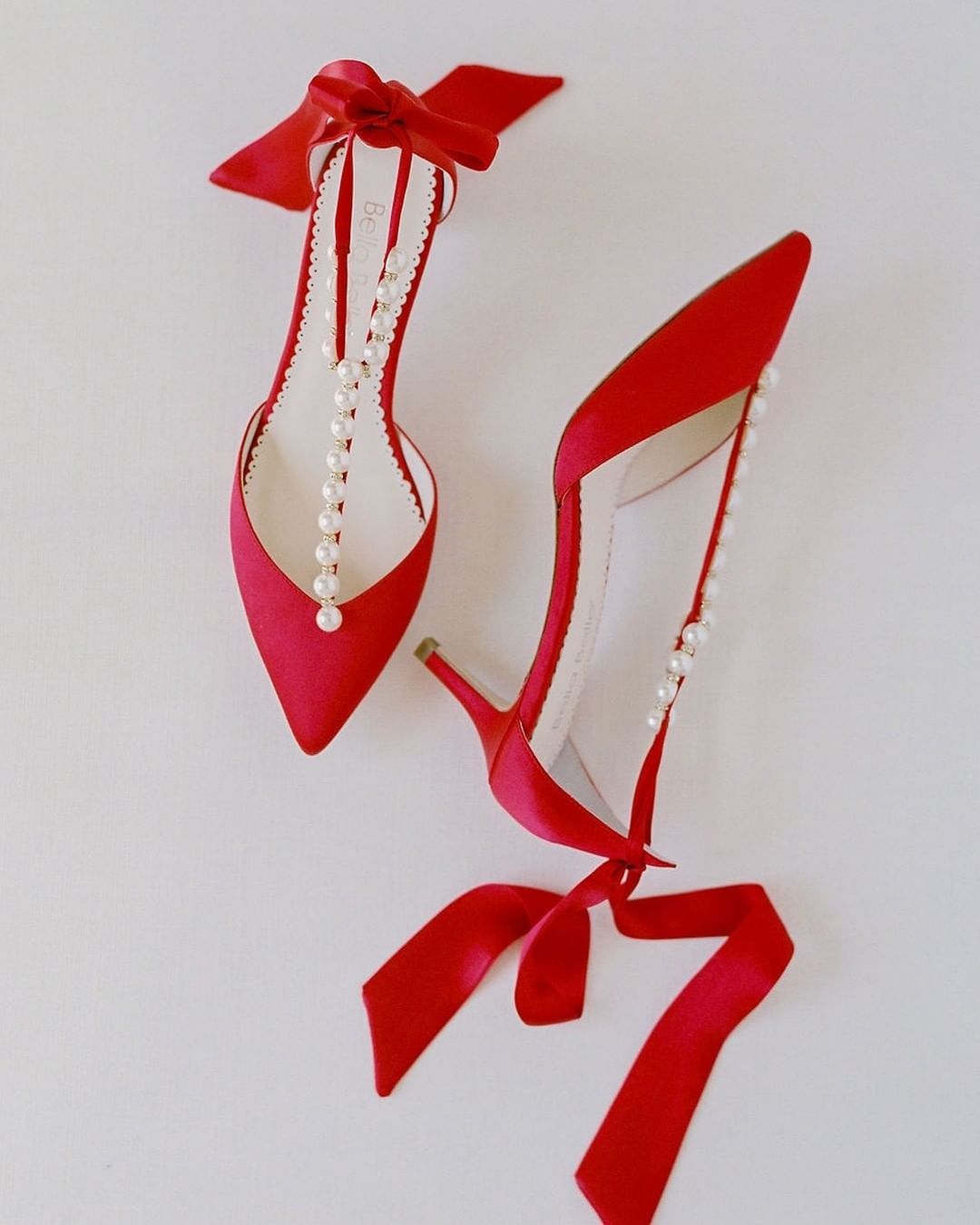 red wedding shoes low heels