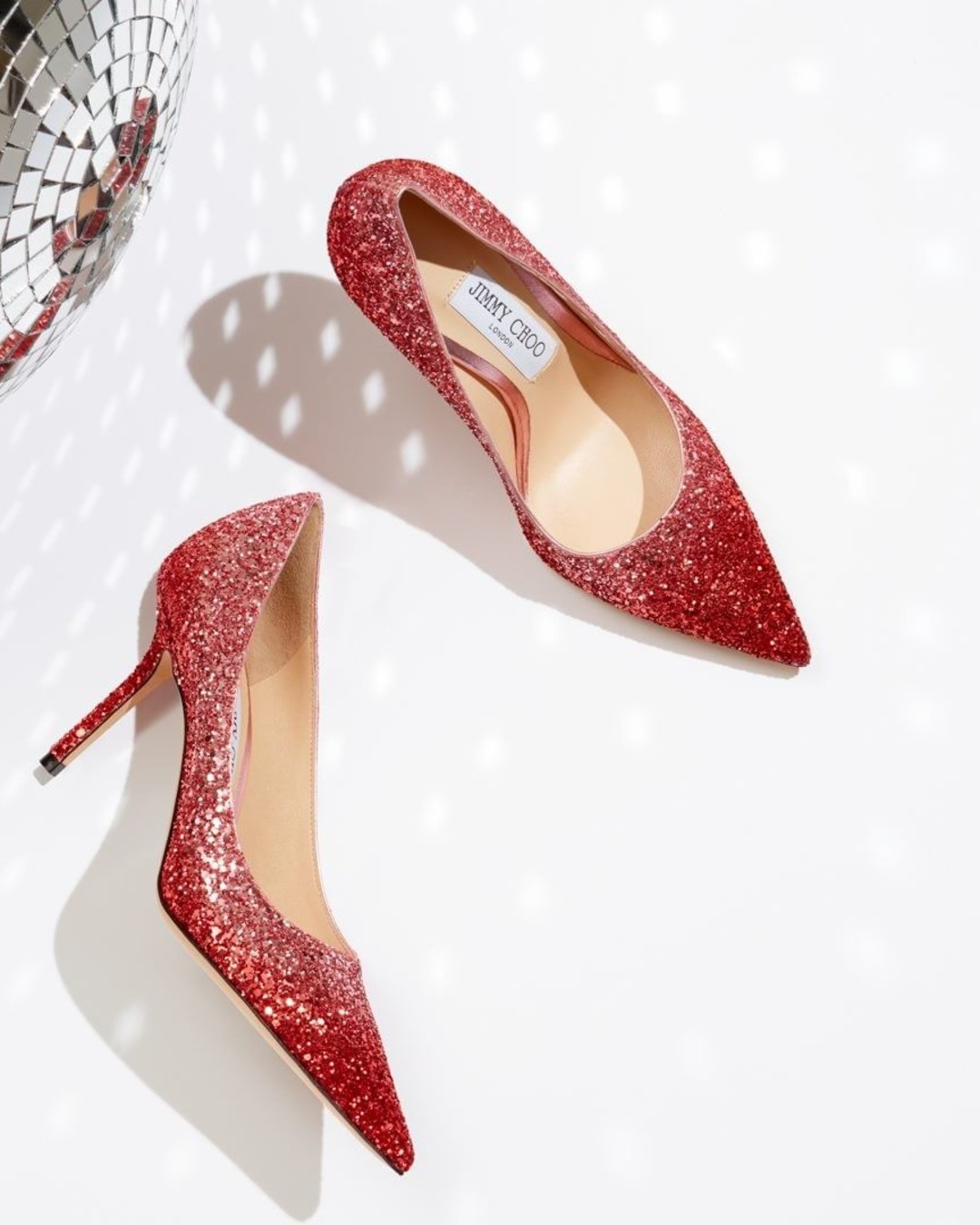 red wedding shoes sparkly
