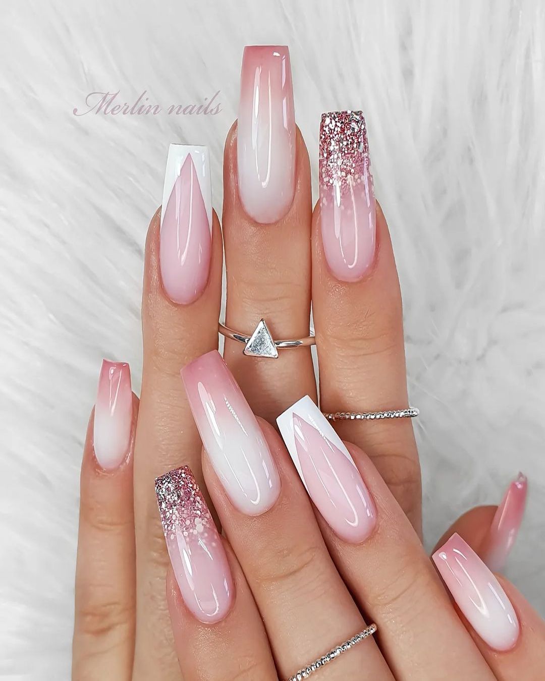 rose gold wedding nails designs
