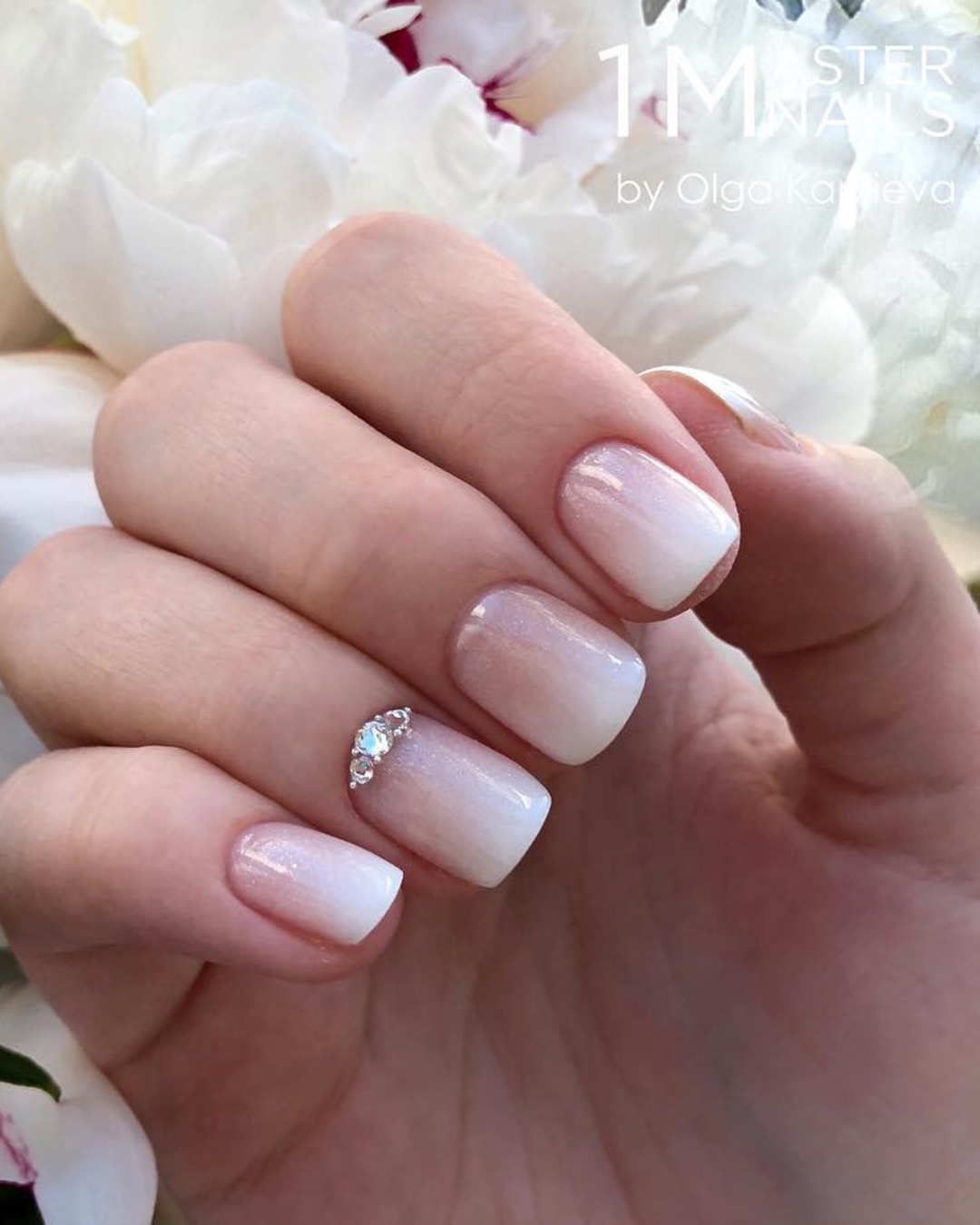 short wedding nails ombre