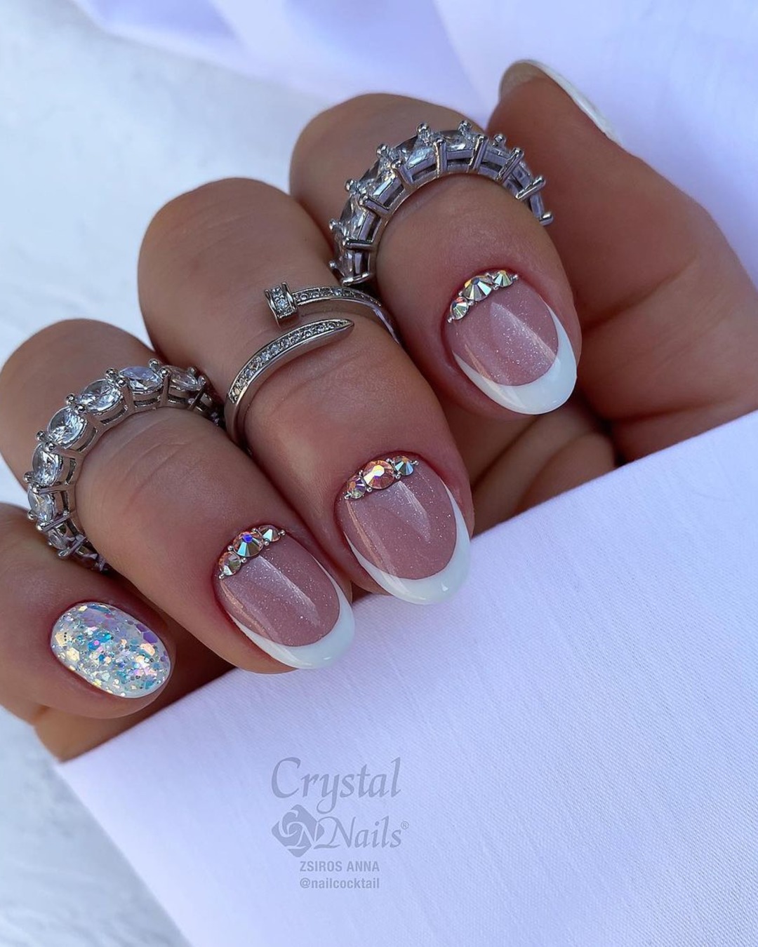 short wedding nails oval