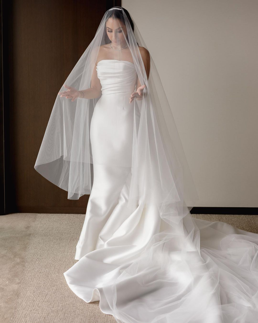 strapless wedding dresses simple with train steven_khalil