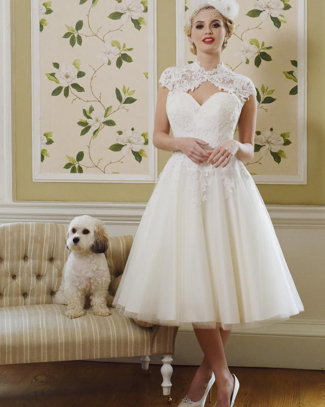 vintage inspired wedding dresses tea length lace true