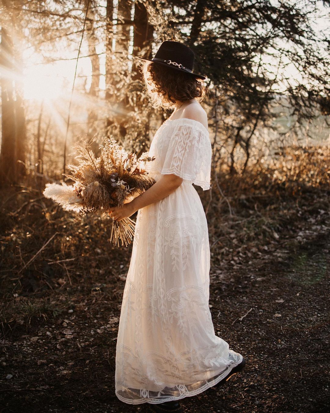 wedding dresses to wear with cowboy boots boho