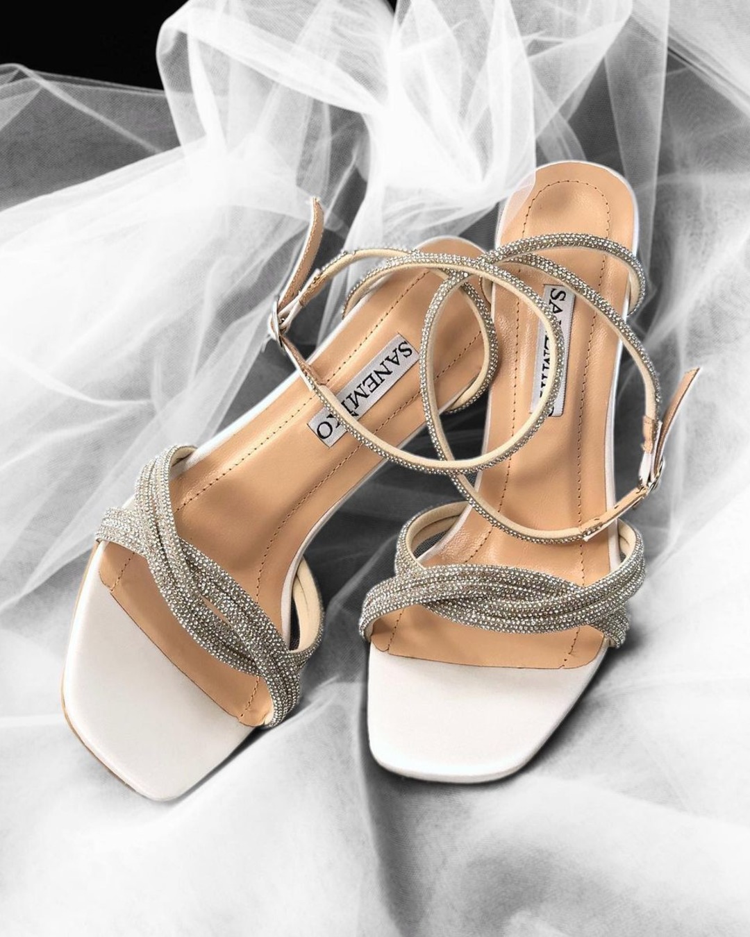 white wedding sandals sparkly