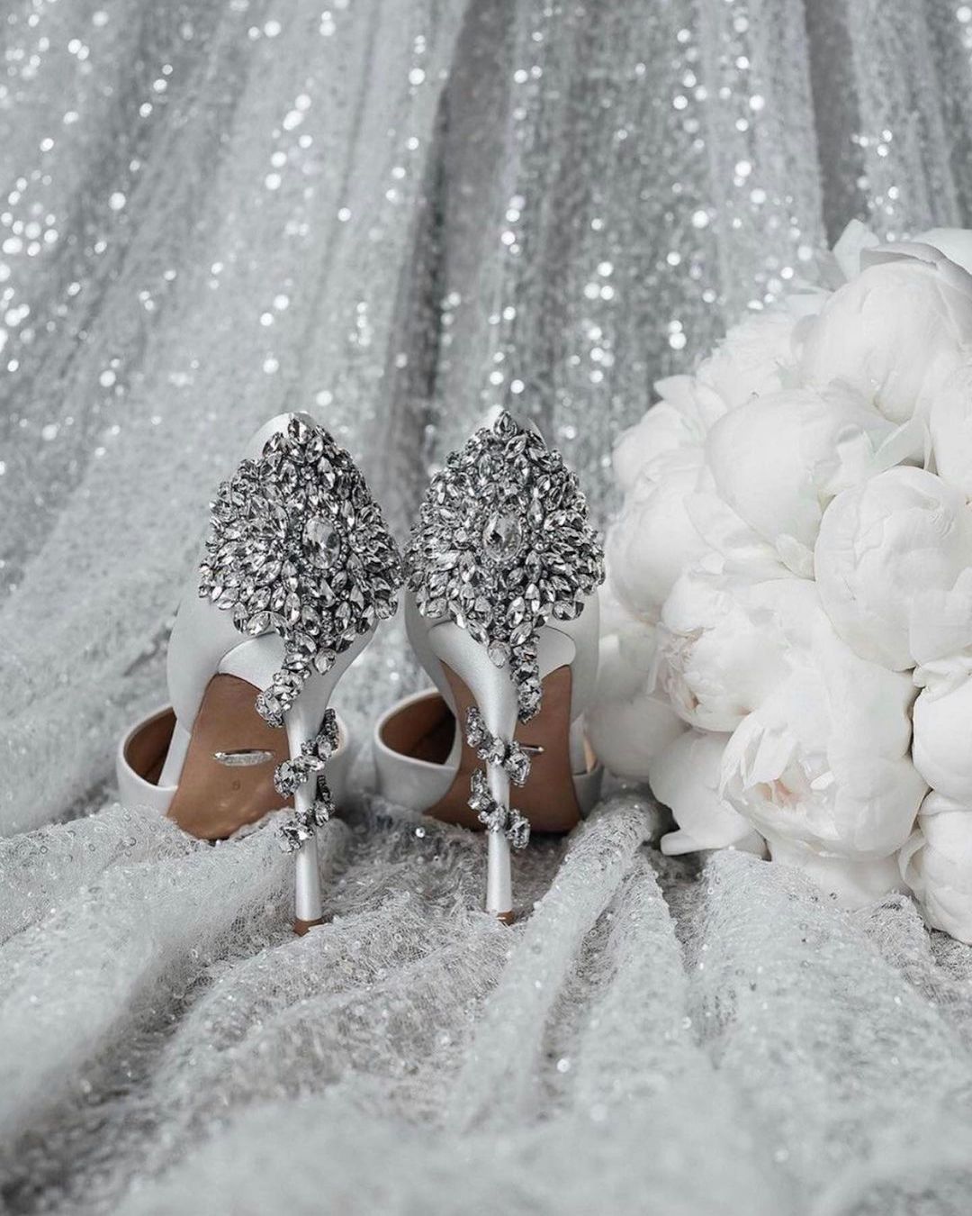 winter wedding shoes jeweled