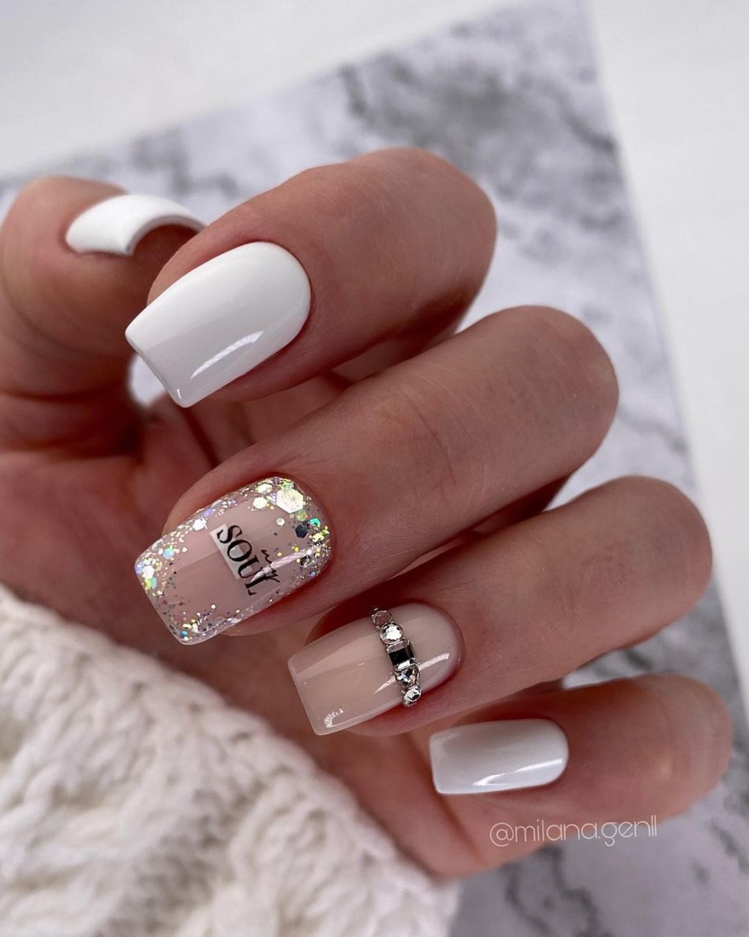 bachelorette nails white