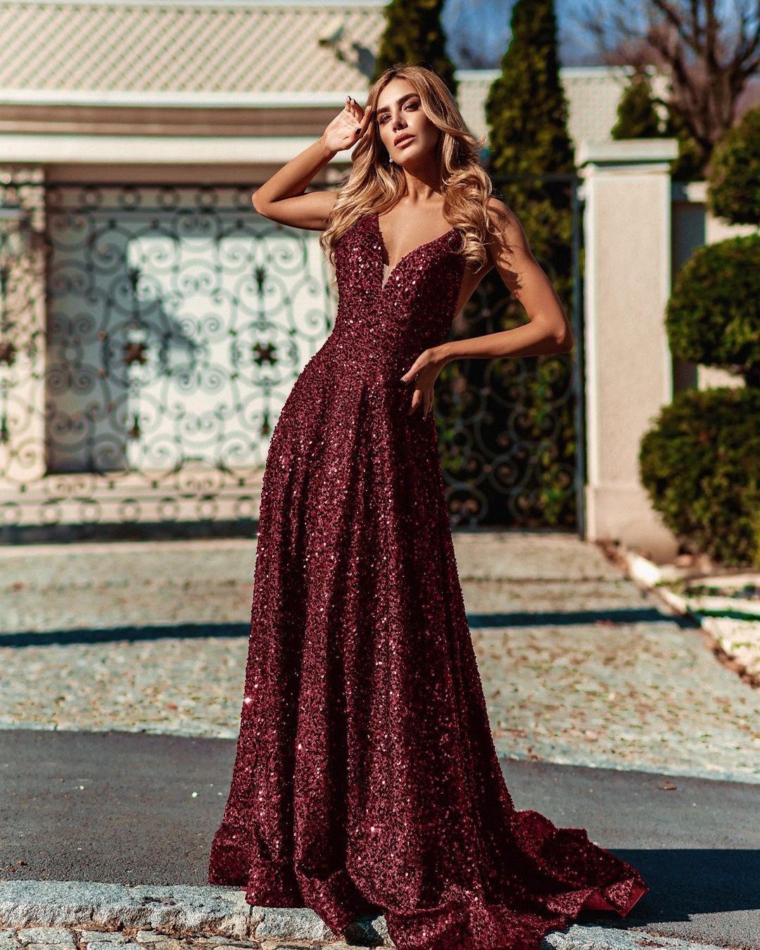burgundy bridesmaid dresses sequin