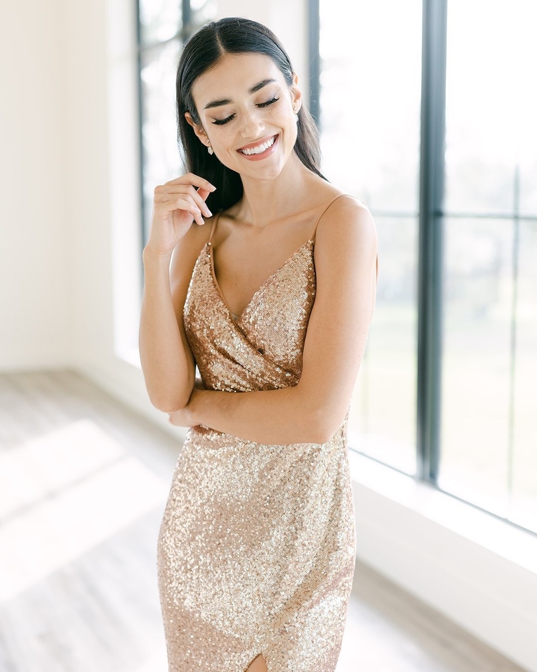 champagne bridesmaid dresses sparkly