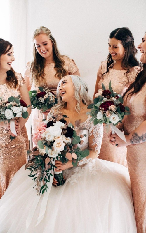 rose gold dresses for wedding