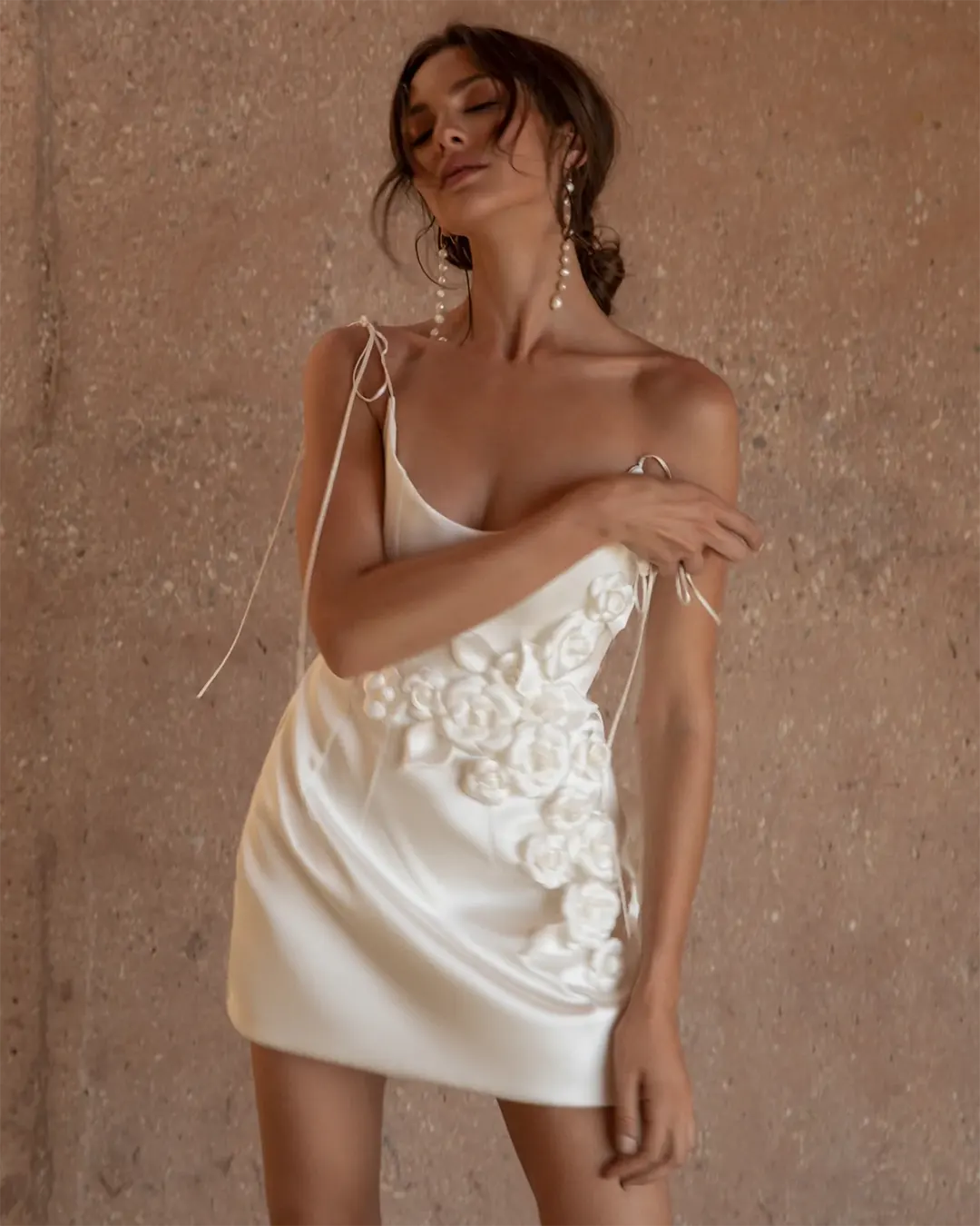 short wedding dresses simple with spaghetti straps floral appliques katherinetash