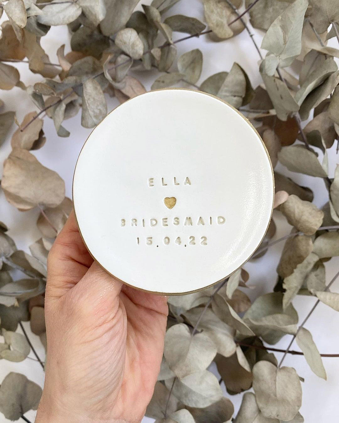 bridesmaid gifts personalized ring dish