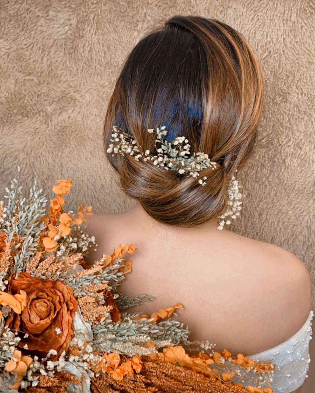 bridesmaid hairstyles fall elegant updo atenikks