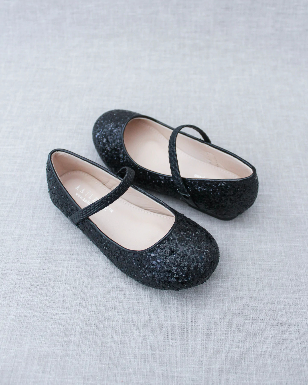 flower girl shoes black