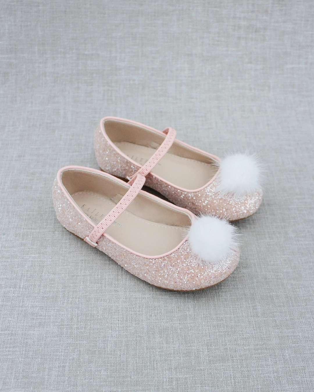 champagne flower girl shoes
