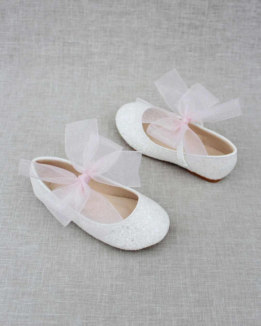 flower girl shoes white