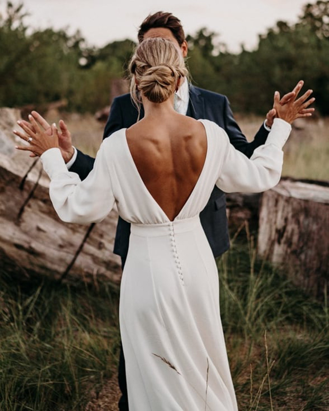 open back long sleeve wedding dresses simple lorenzoaccardi photography