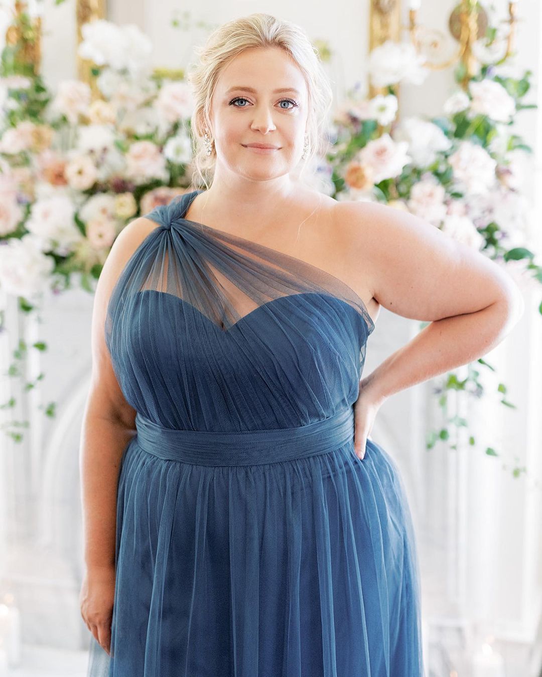 plus size bridesmaid dresses blue