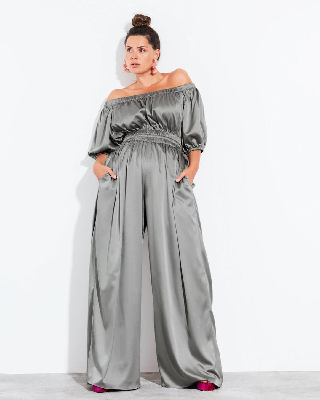 plus size mother of the bride dresses jumpsuit grey simple halfpennylondon