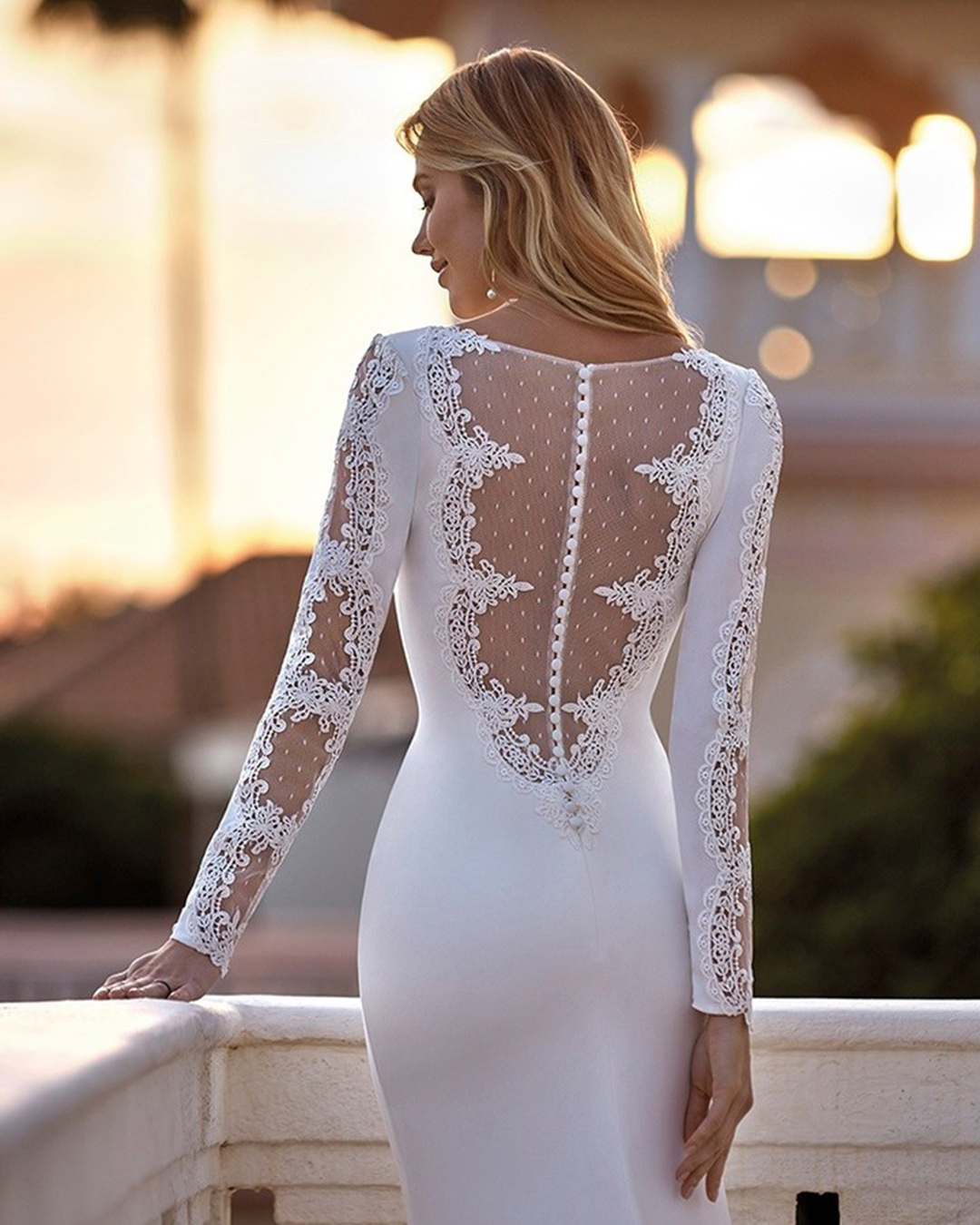 tattoo effect wedding dresses lace with long sleeves houseofstpatrick