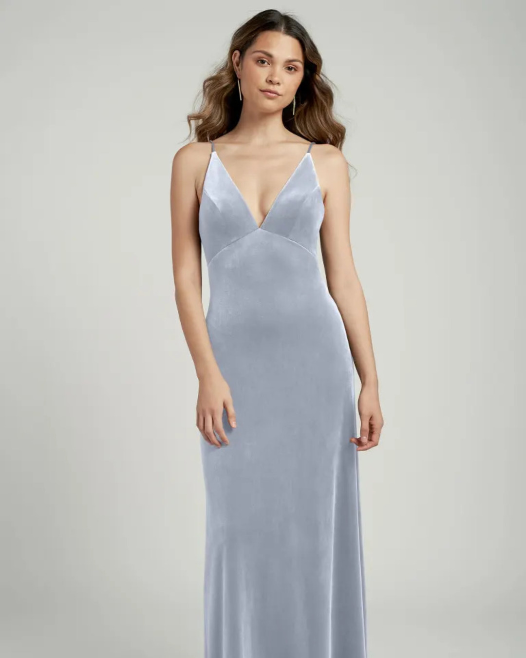 velvet bridesmaid dresses blue