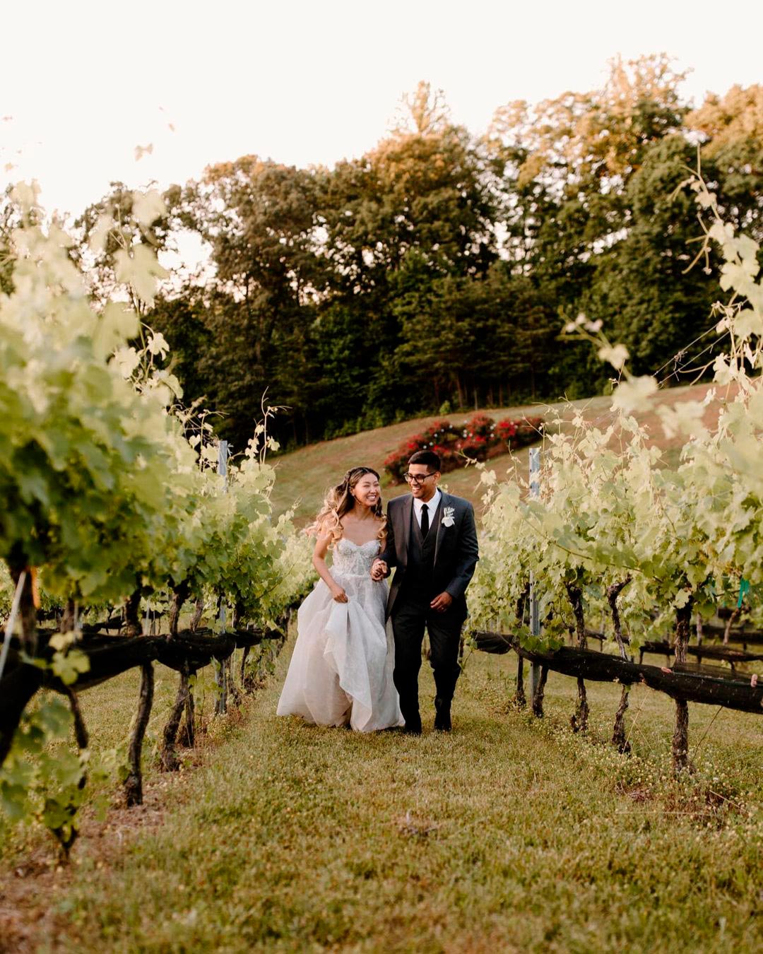 wedding venues in virginia bride groom wine yard