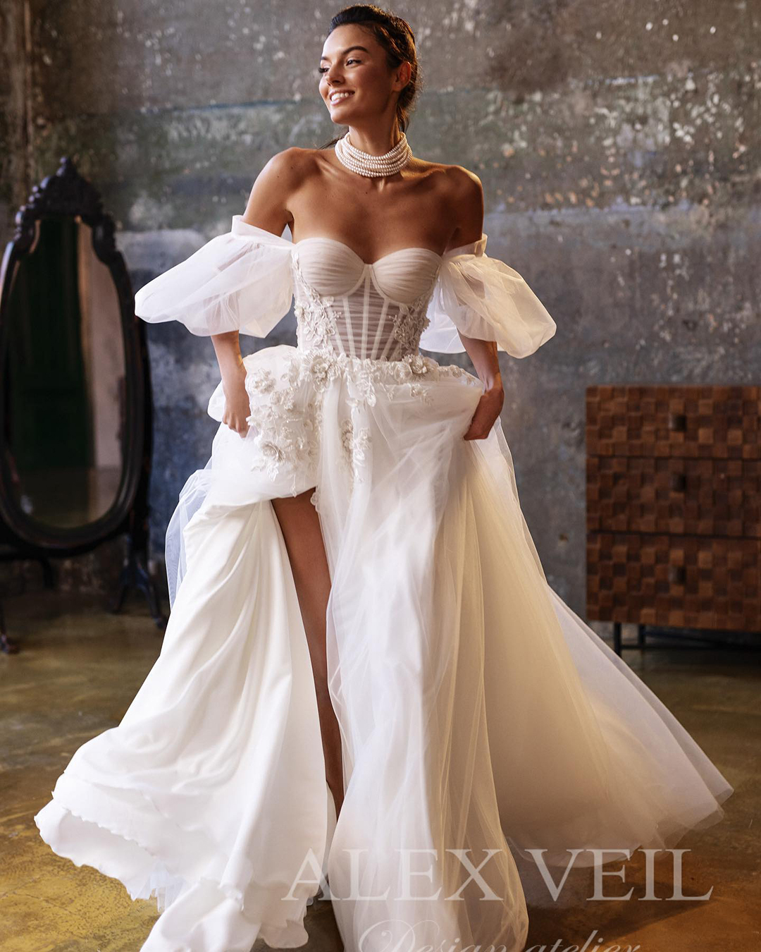 ball gown simple wedding dresses sweetheart off the shoulder with lace alex veil