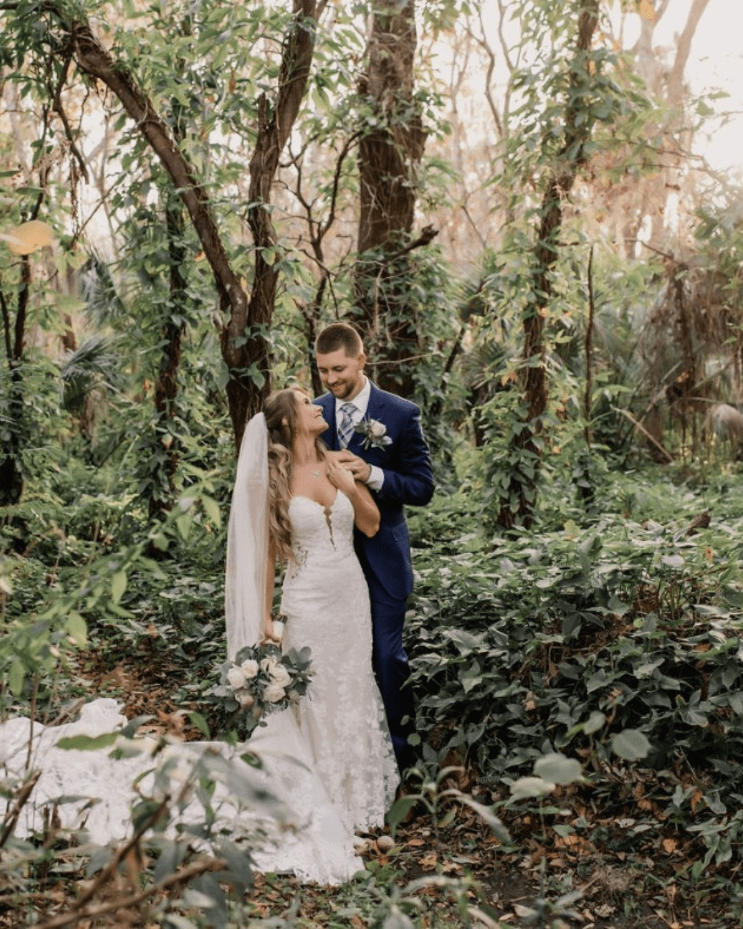 best wedding venues in florida newlyweds in the woods