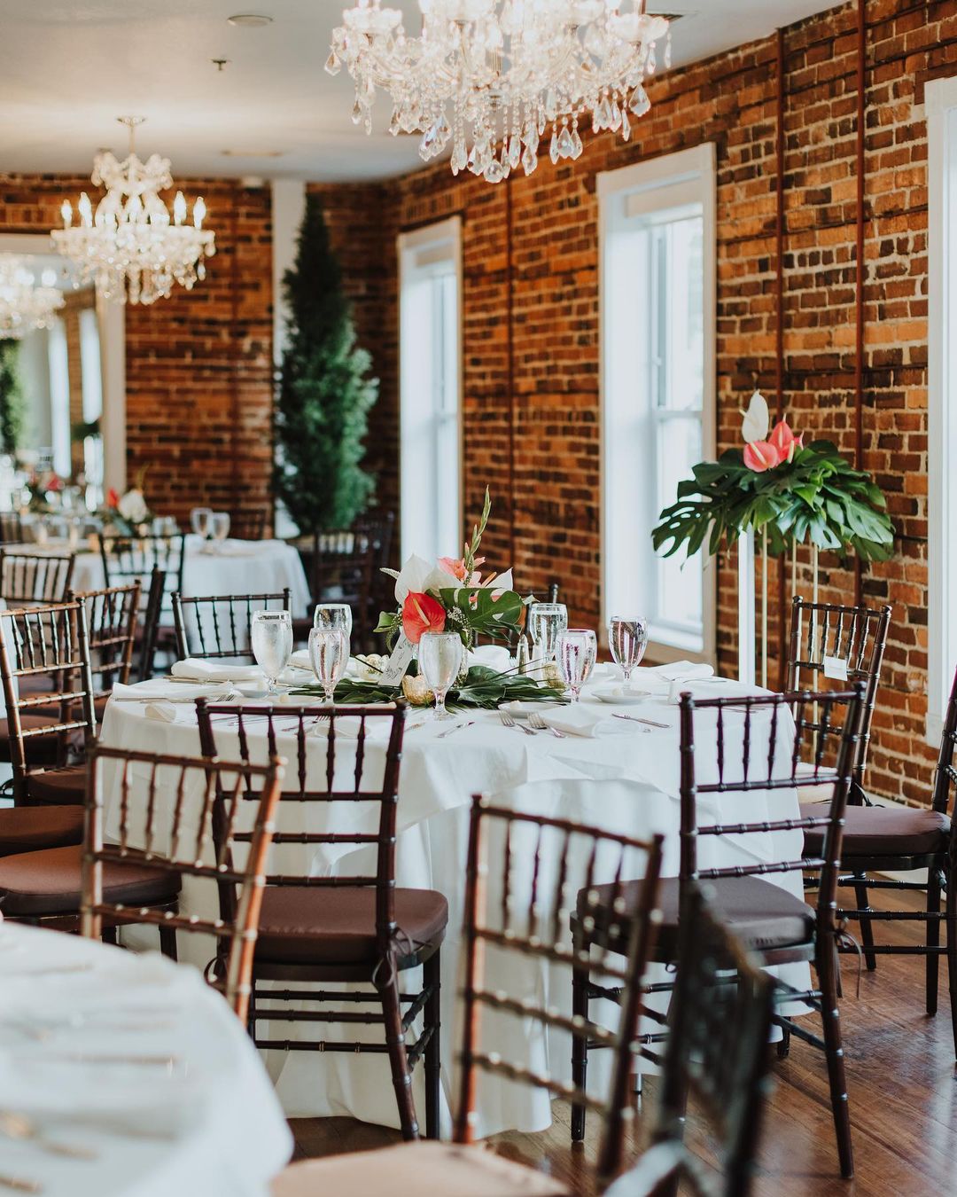 best wedding venues in florida white brown decor with greenery