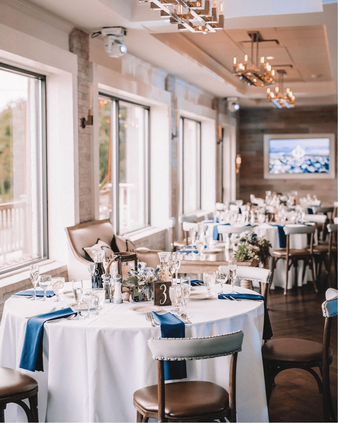 best wedding venues in new england blue and brown decor