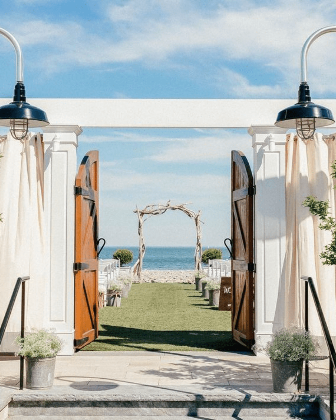 best wedding venues in new england nature style arch
