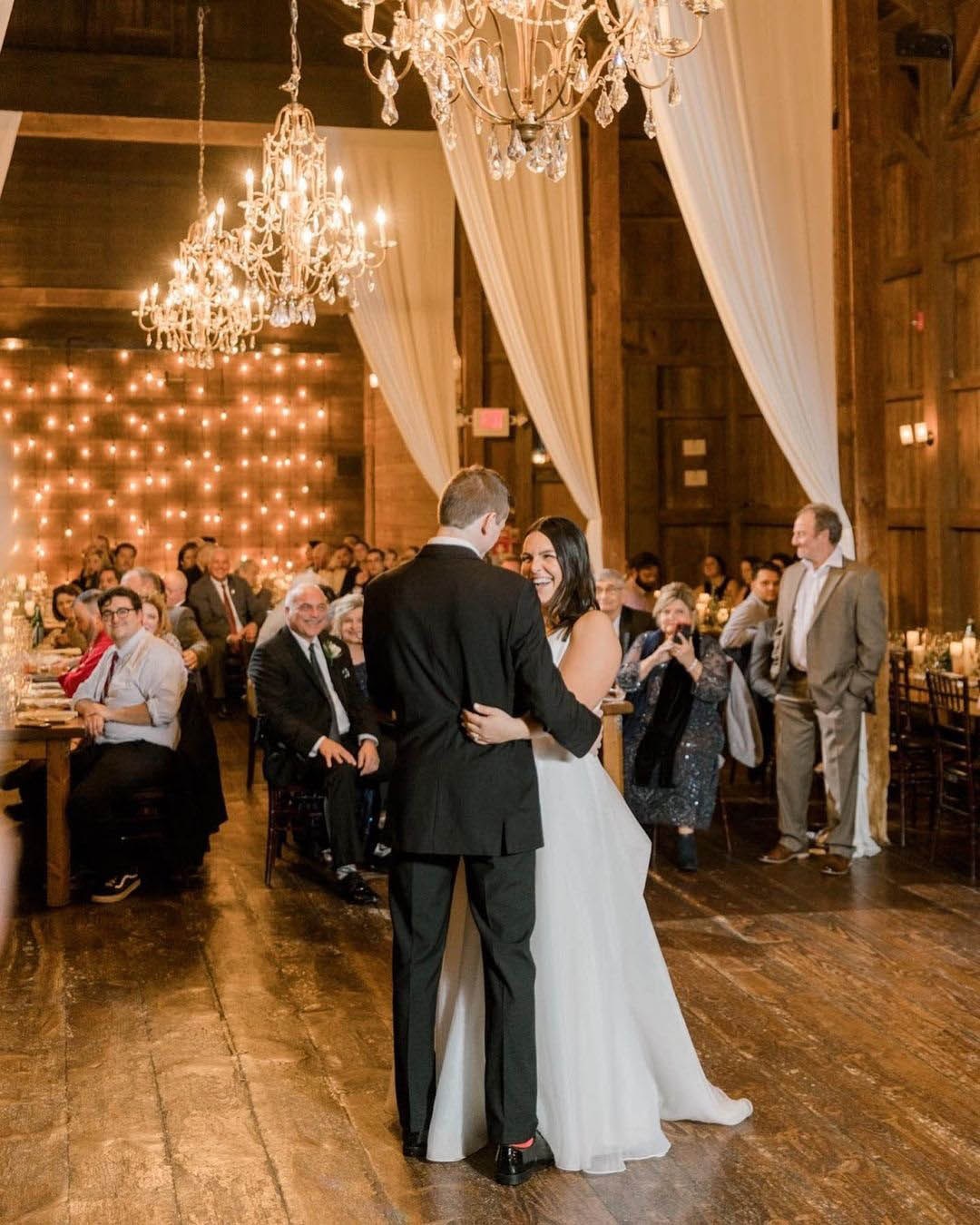 best wedding venues in new england newlyweds dancing in the hall