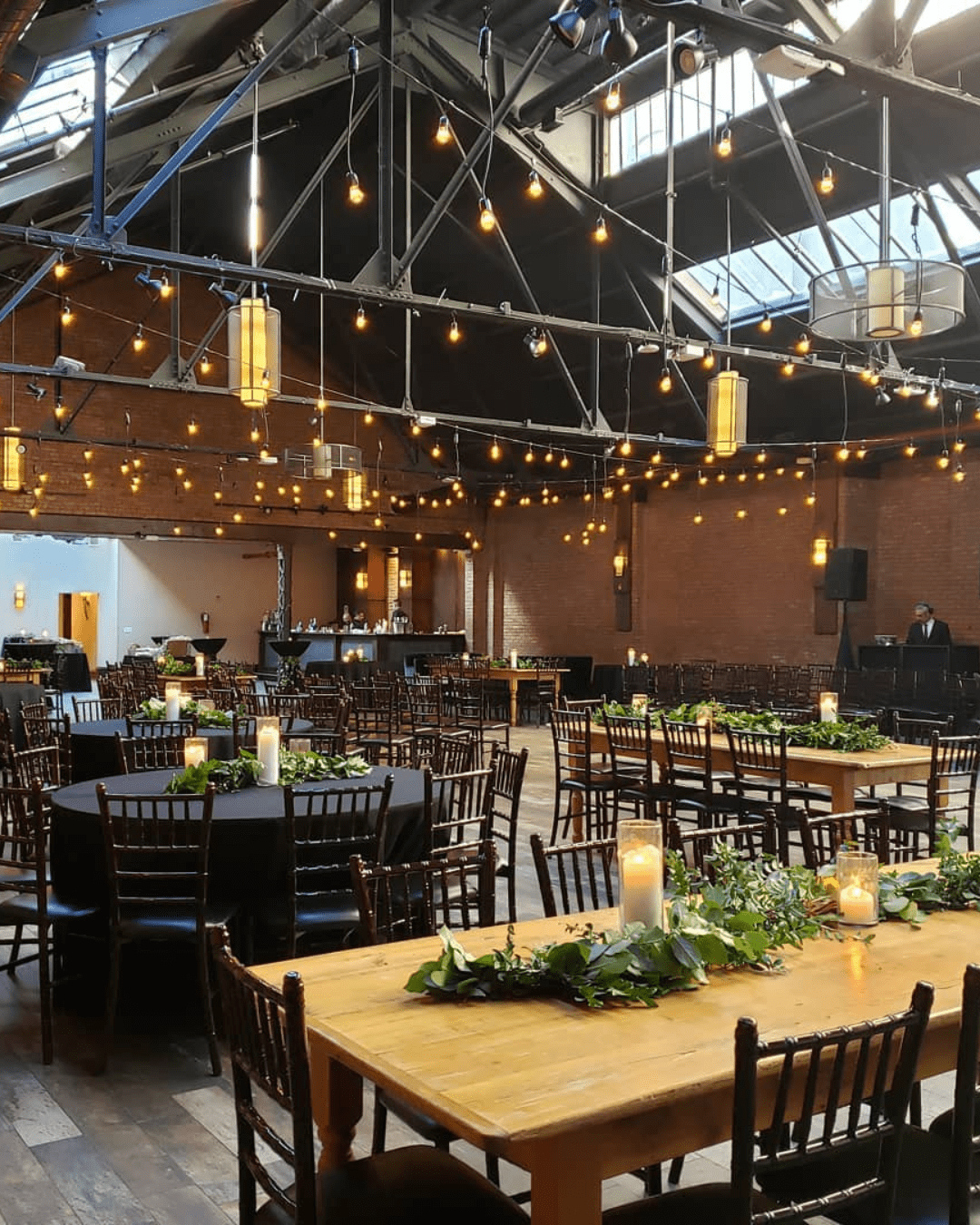 best wedding venues in new york hall decoration with string lights