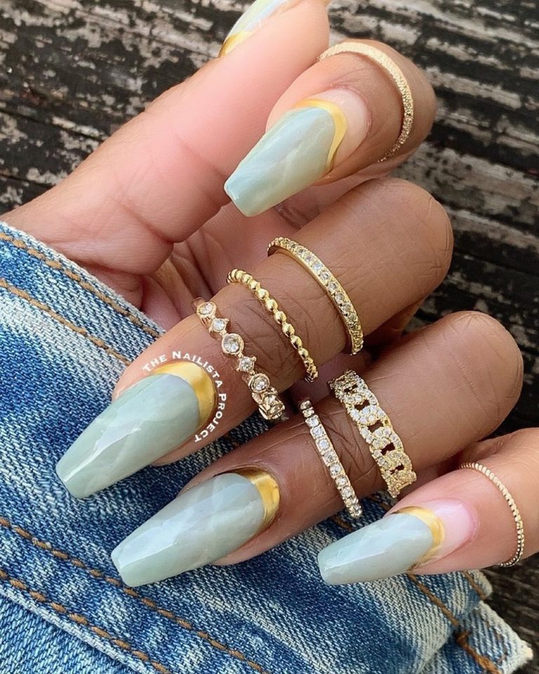 Blue Wedding Nails Designs Ideas 2023 For Your Inspiration