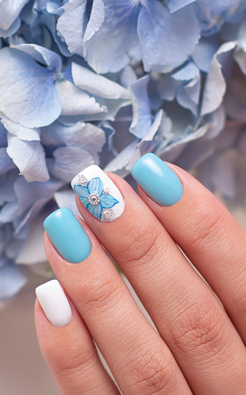 Blue Wedding Nails Designs Ideas 2023 For Your Inspiration