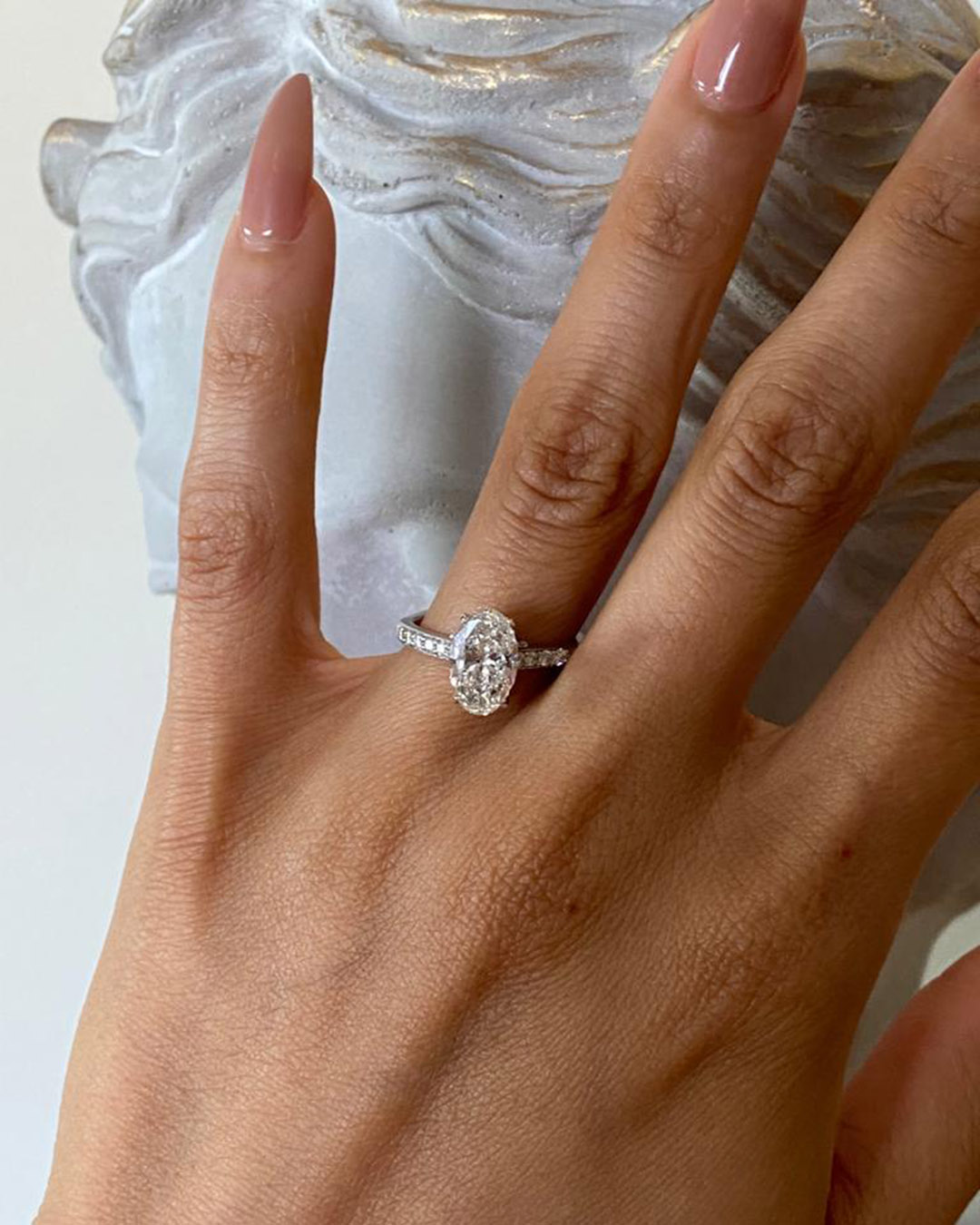 wedding trends oval peekaboo diamond engagement ring