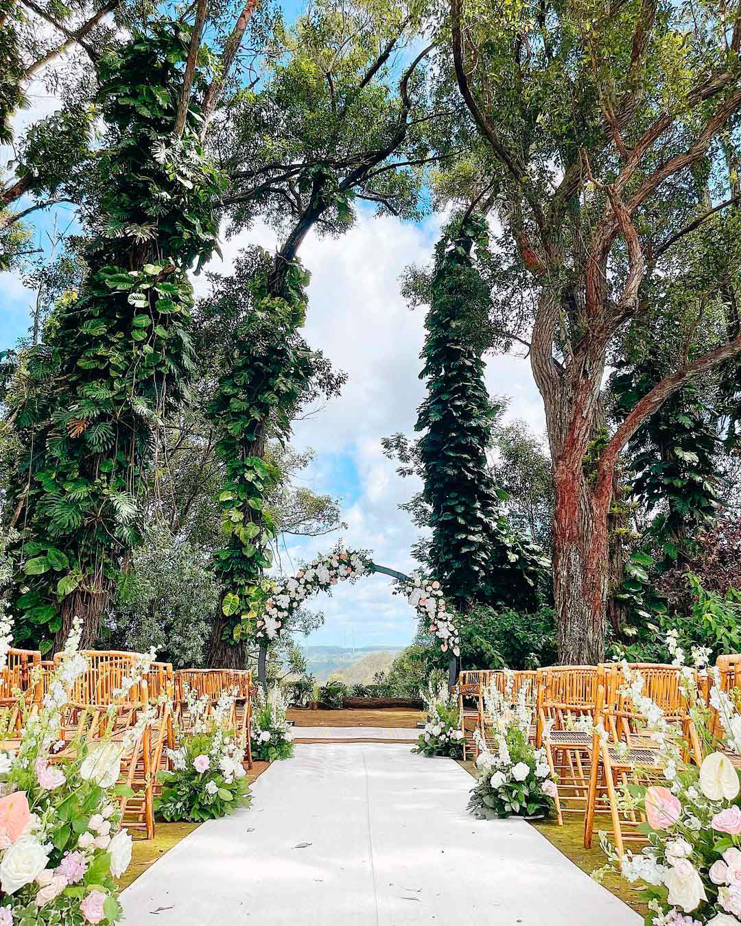 best wedding venues in hawaii aisle trees