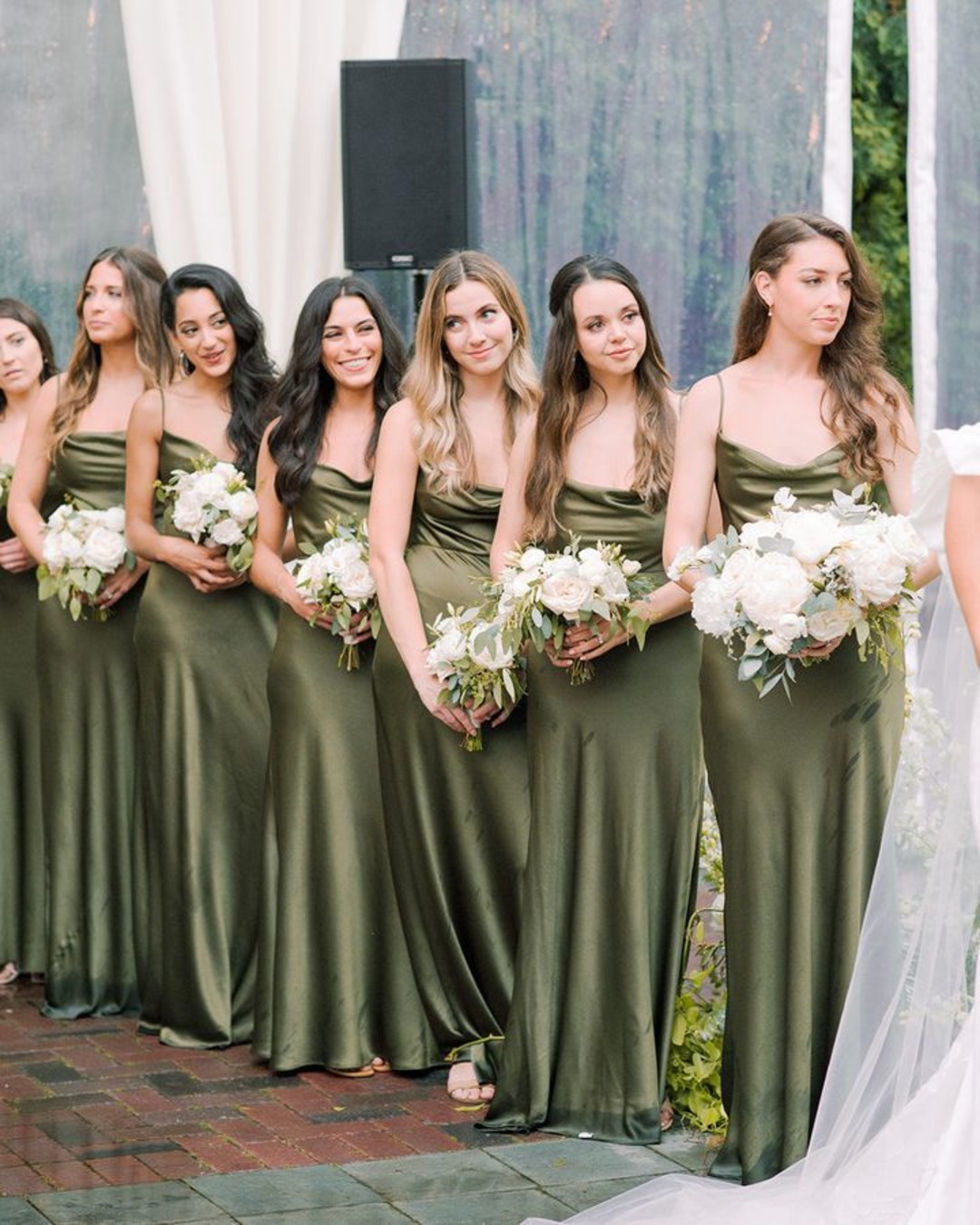 bridesmaid dresses green