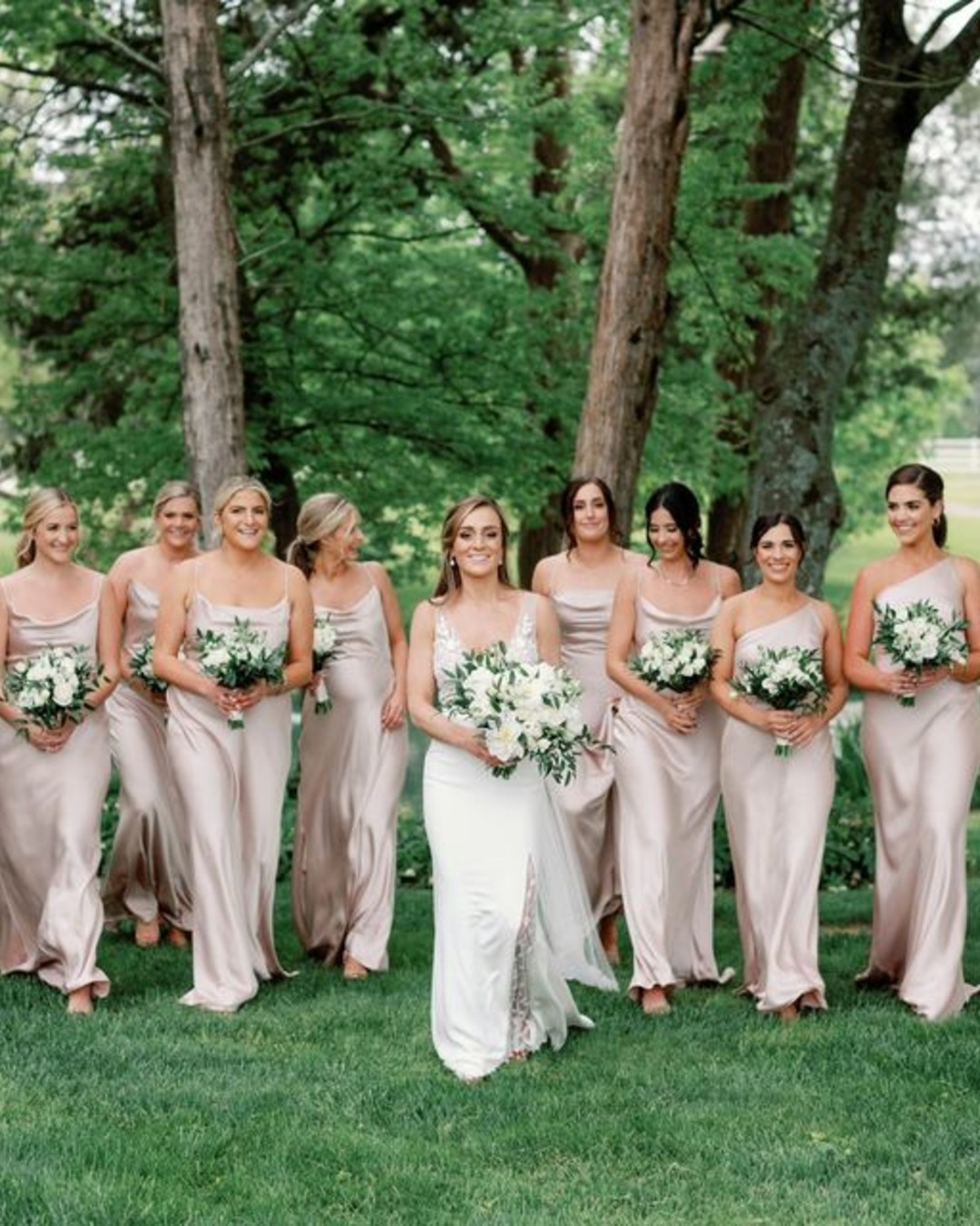 bridesmaid dresses rose gold