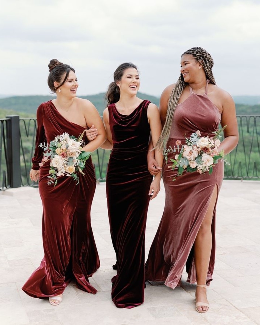 bridesmaid dresses velvet
