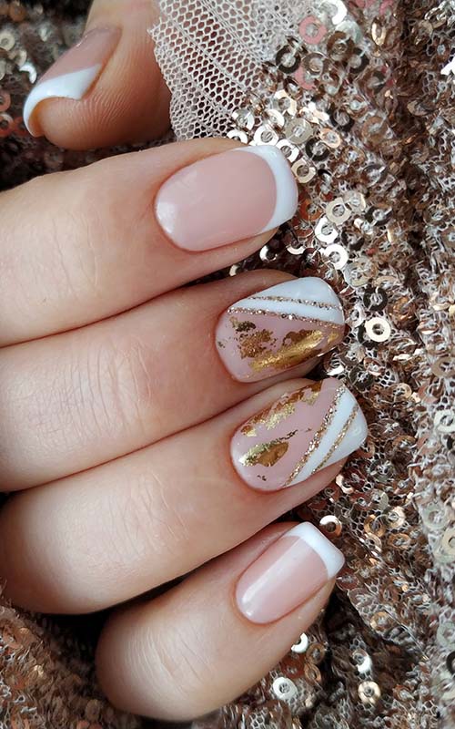 gold wedding nails main image