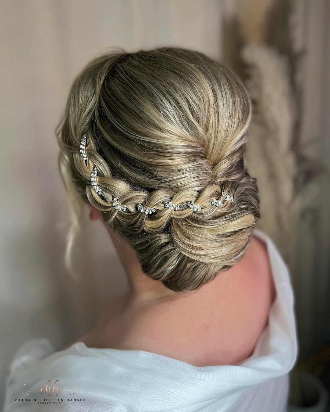 mother of the bride hairstyles braided chignon cathrineheierenhansen